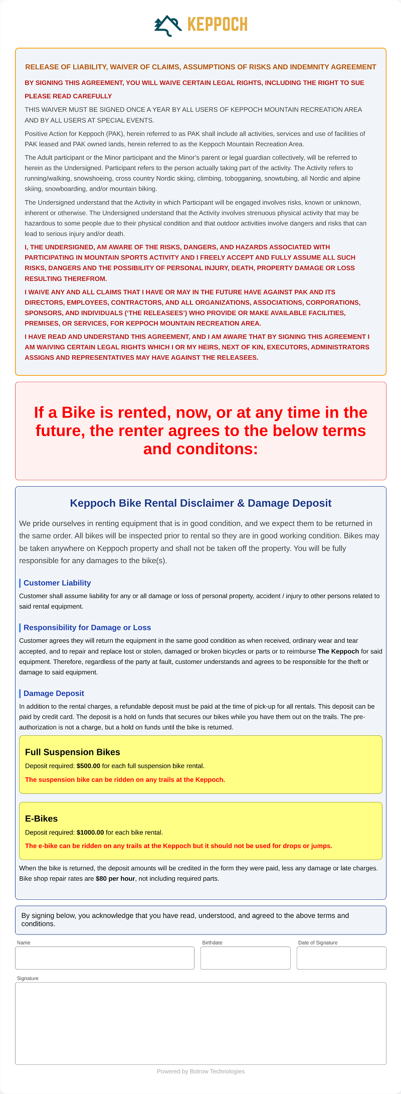 Signed Waiver Preview.